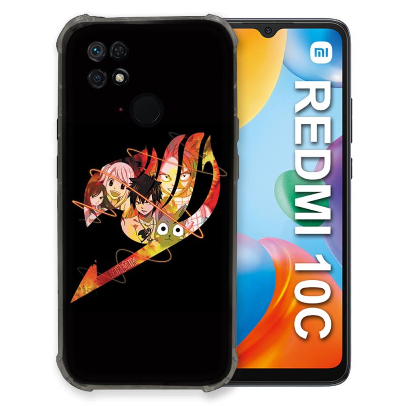 Coque Pour Xiaomi Redmi 10C Manga Fairy Tail Logo Noir