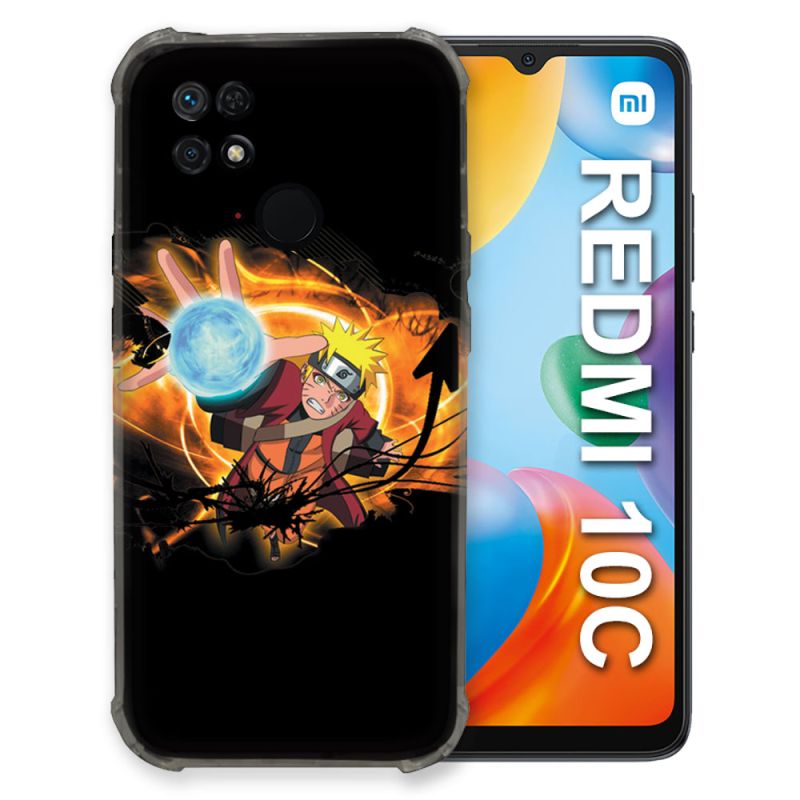 Coque Pour Xiaomi Redmi 10C Manga Naruto Noir