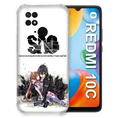Coque Pour Xiaomi Redmi 10C Manga SAO sword Art Online Blanc