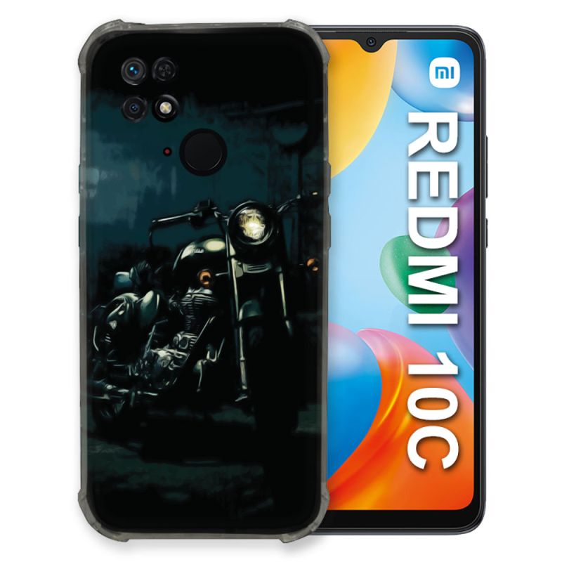Coque Pour Xiaomi Redmi 10C Moto Harley Vintage