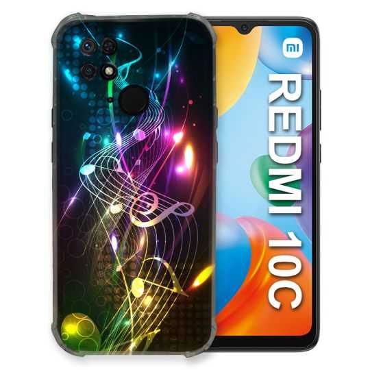 Coque Pour Xiaomi Redmi 10C Musique Partition Multicolore