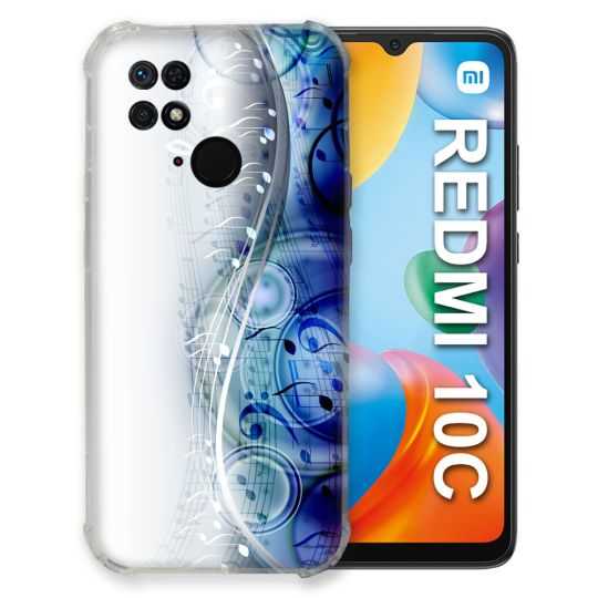 Coque Pour Xiaomi Redmi 10C Musique Partition Vague