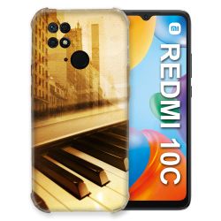 Coque Pour Xiaomi Redmi 10C Musique Piano Retro