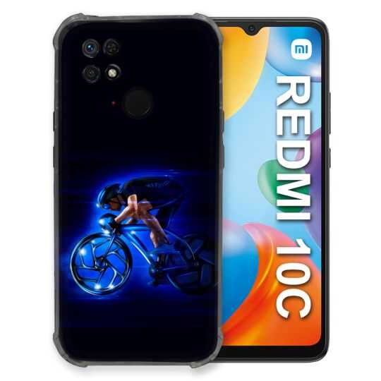 Coque Pour Xiaomi Redmi 10C Sport Cyclisme Bleu