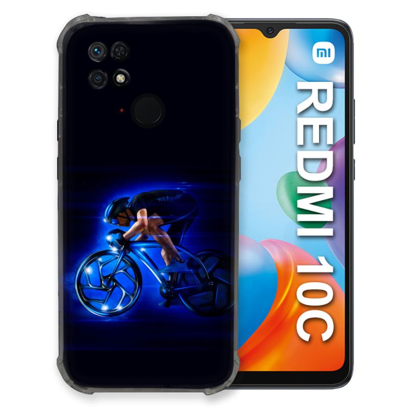 Coque Pour Xiaomi Redmi 10C Sport Cyclisme Bleu