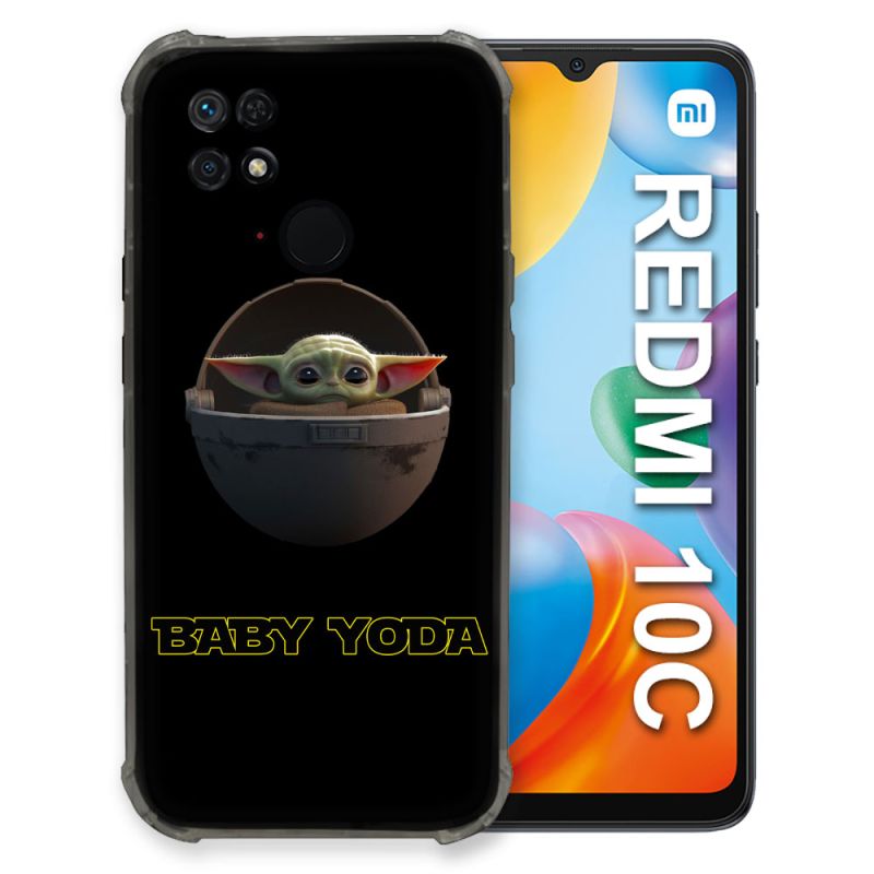 Coque Pour Xiaomi Redmi 10C Star Wars - Yoda bebe noir
