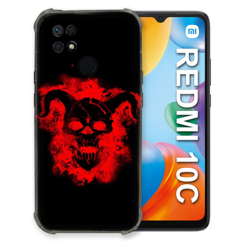 Coque Pour Xiaomi Redmi 10C Tete de Mort Diable