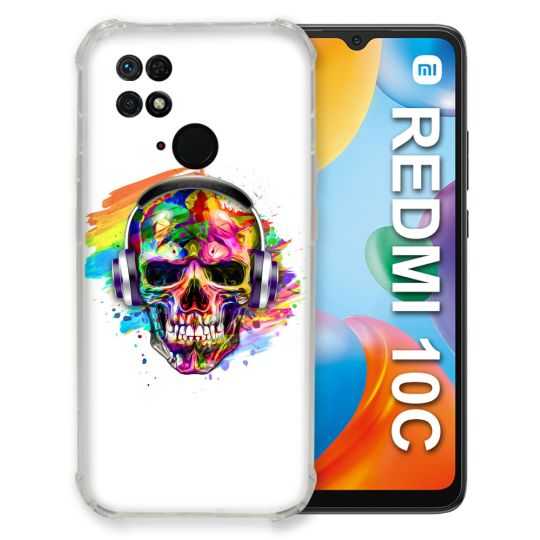Coque Pour Xiaomi Redmi 10C Tete de Mort Tag
