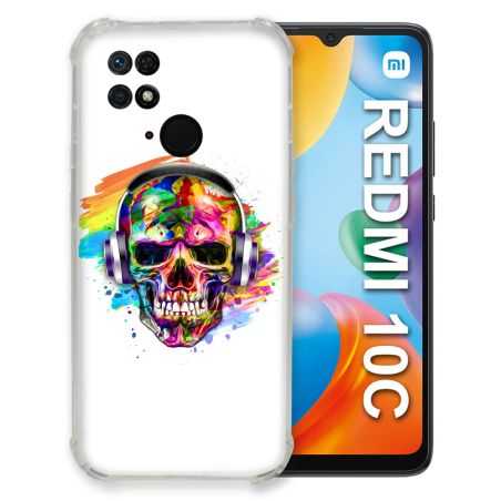 Coque Pour Xiaomi Redmi 10C Tete de Mort Tag