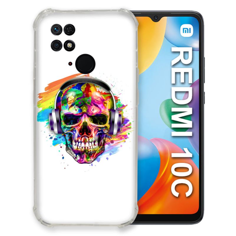 Coque Pour Xiaomi Redmi 10C Tete de Mort Tag