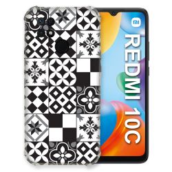 Coque Pour Xiaomi Redmi 10C Texture Carreau Ciment Noir