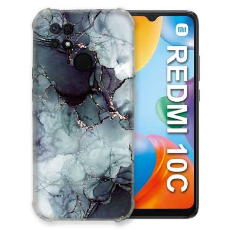 Coque Pour Xiaomi Redmi 10C Texture Marbre Gris