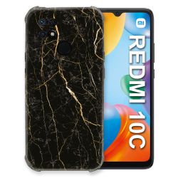 Coque Pour Xiaomi Redmi 10C Texture Marbre Noir
