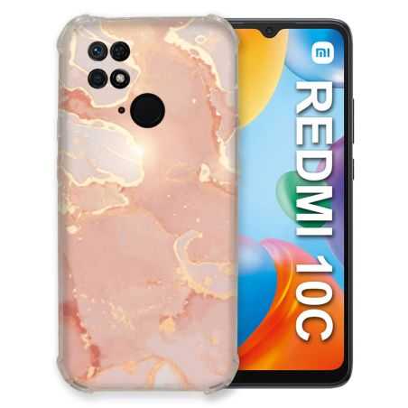 Coque Pour Xiaomi Redmi 10C Texture Marbre Rose