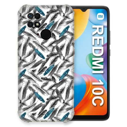 Coque Pour Xiaomi Redmi 10C Texture Plume Canard