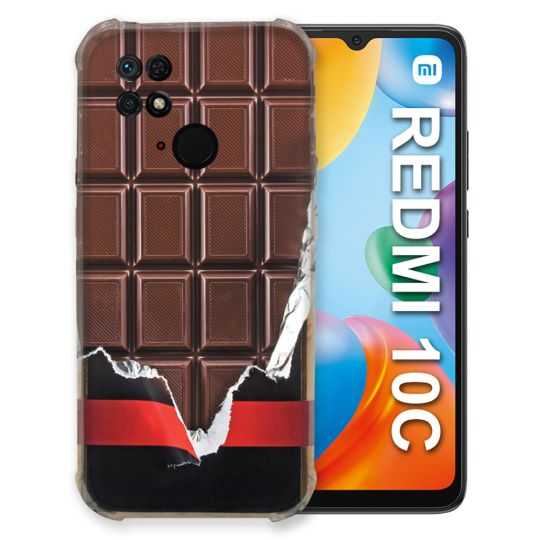 Coque Pour Xiaomi Redmi 10C Texture Trompe Oeil Chocolat