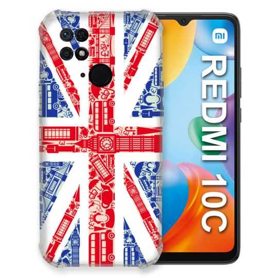 Coque Pour Xiaomi Redmi 10C Voyage Angleterre Blanc