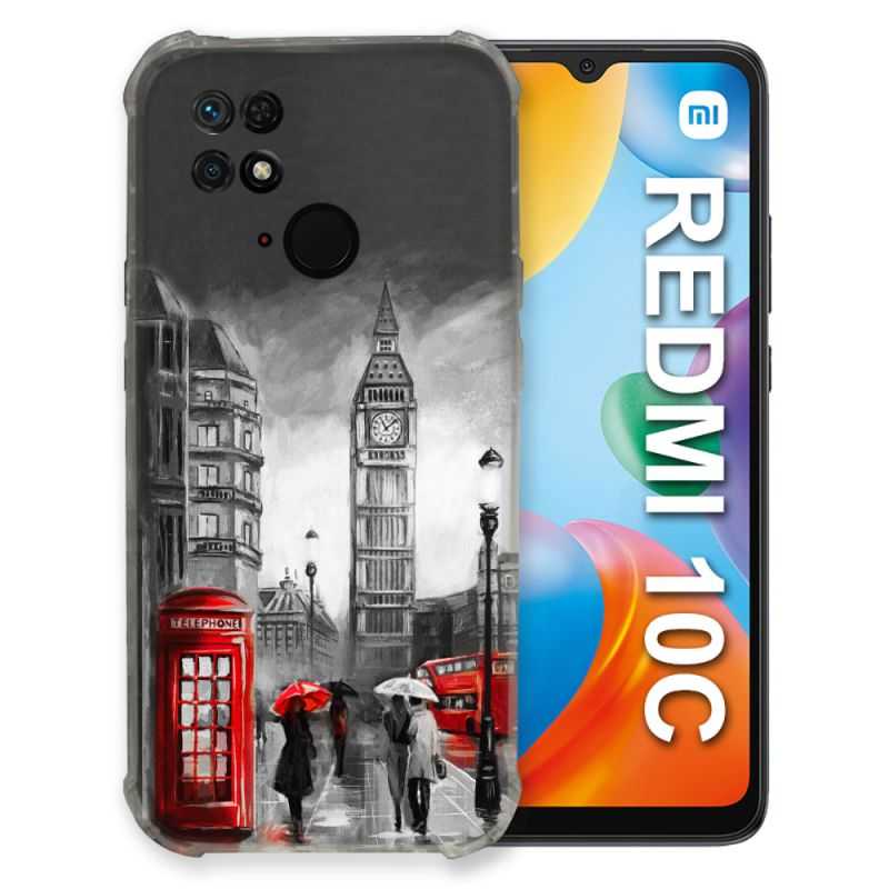 Coque Pour Xiaomi Redmi 10C Voyage Angleterre Londres Vintage