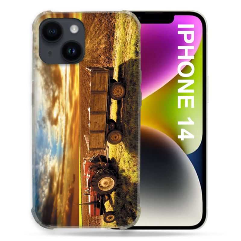 Coque Compatible MagSafe Pour Iphone 14 (6.1) Agriculture Tracteur Color