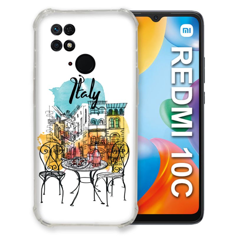 Coque Pour Xiaomi Redmi 10C Voyage Italie Vintage