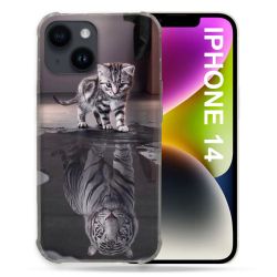 Coque Compatible MagSafe Pour Iphone 14 (6.1) Animal Chat Reflet