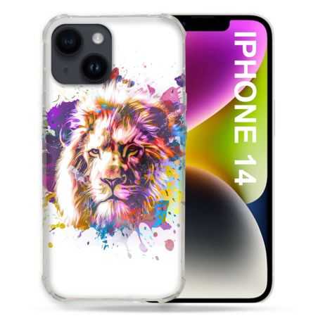 Coque Compatible MagSafe Pour Iphone 14 (6.1) Animal Lion Tag