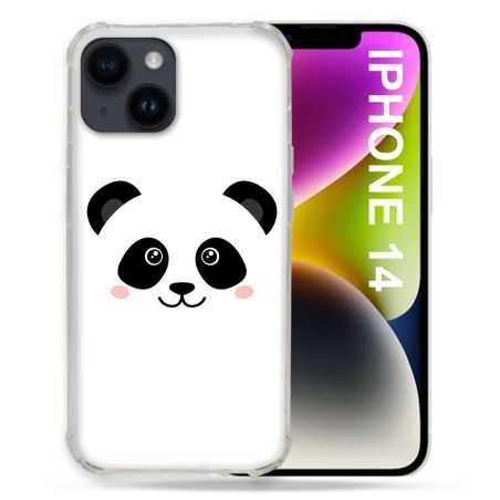 Coque Compatible MagSafe Pour Iphone 14 (6.1) Animal Panda Blanc