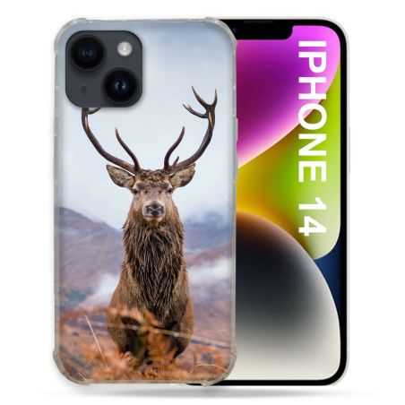 Coque Compatible MagSafe Pour Iphone 14 (6.1) Chasse Chevreuil Montagne