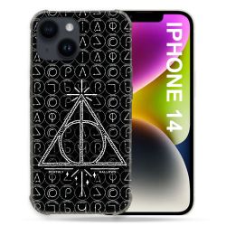 Coque Compatible MagSafe Pour Iphone 14 (6.1) Harry Potter Hollows Triangle Noir