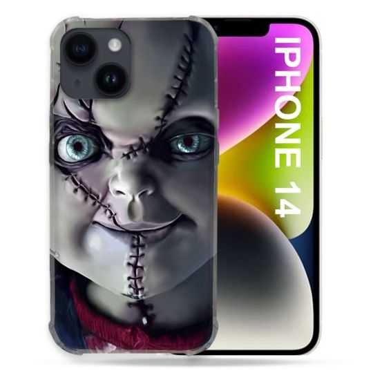 Coque Compatible MagSafe Pour Iphone 14 (6.1) Horreur Chucky Cicatrice