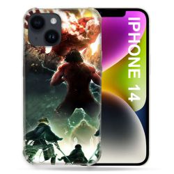 Coque Compatible MagSafe Pour Iphone 14 (6.1) Manga Attaque Titans Combat