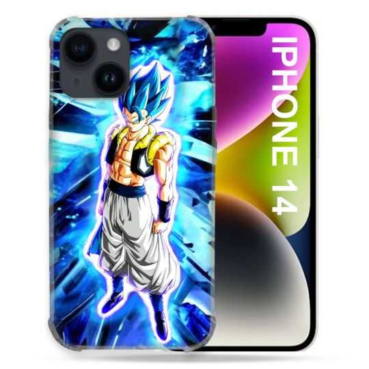 Coque Compatible MagSafe Pour Iphone 14 (6.1) Manga Dragon Ball Gogeta Lumiere