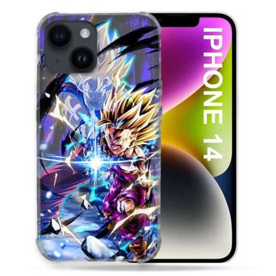 Coque Compatible MagSafe Pour Iphone 14 (6.1) Manga Dragon Ball Sangohan Duo