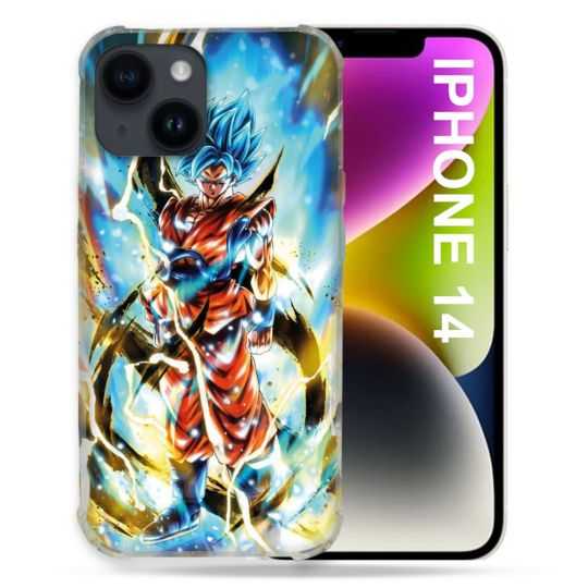 Coque Compatible MagSafe Pour Iphone 14 (6.1) Manga Dragon Ball Sangoku Blanc
