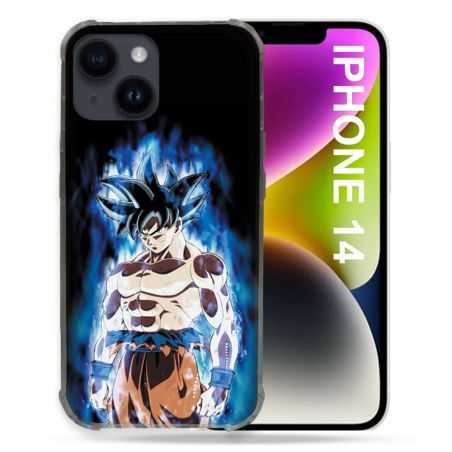 Coque Compatible MagSafe Pour Iphone 14 (6.1) Manga Dragon Ball Sangoku Noir