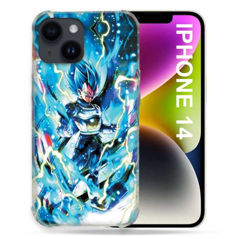 Coque Compatible MagSafe Pour Iphone 14 (6.1) Manga Dragon Ball Vegeta Bleu