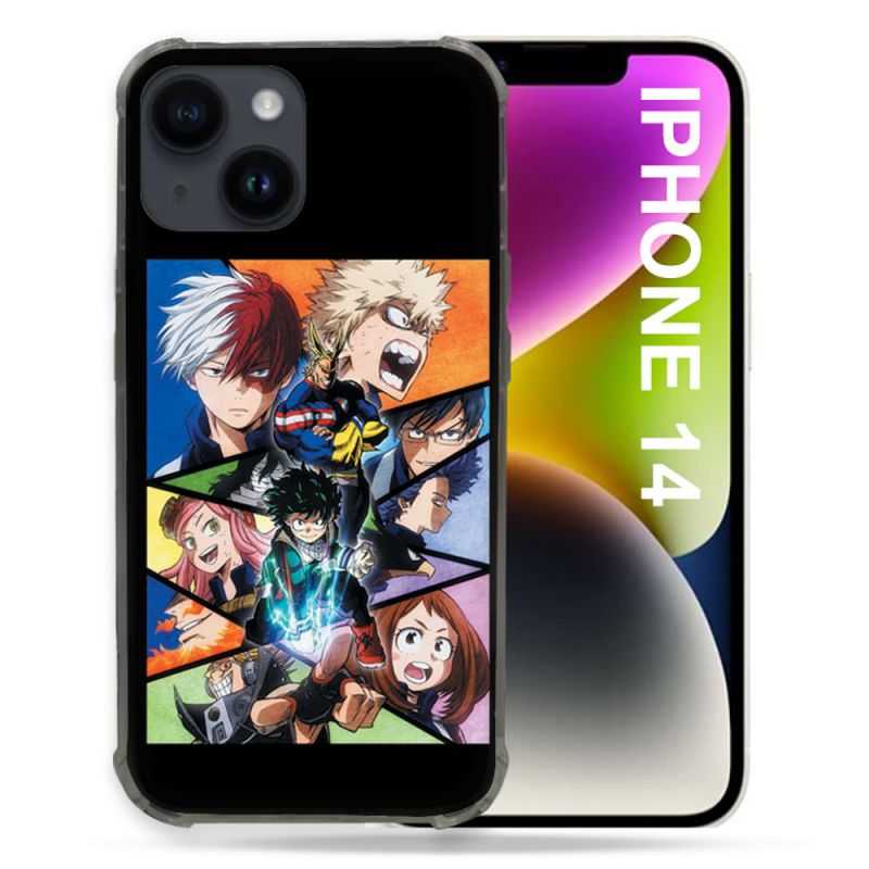 Coque Compatible MagSafe Pour Iphone 14 (6.1) Manga My Hero Academia Noir