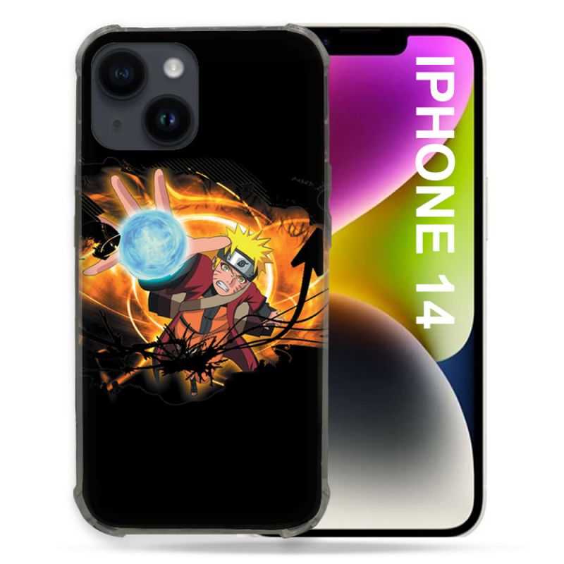 Coque Compatible MagSafe Pour Iphone 14 (6.1) Manga Naruto Noir