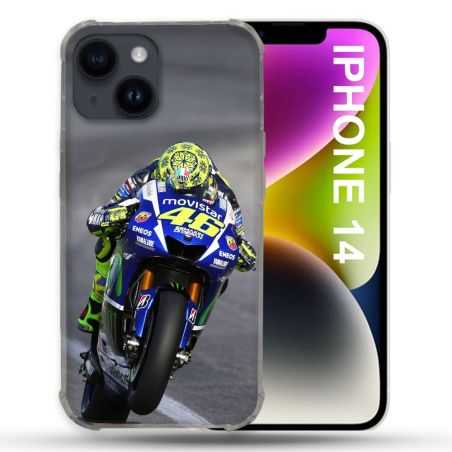 Coque Compatible MagSafe Pour Iphone 14 (6.1) Moto Course GP Wheeling 46