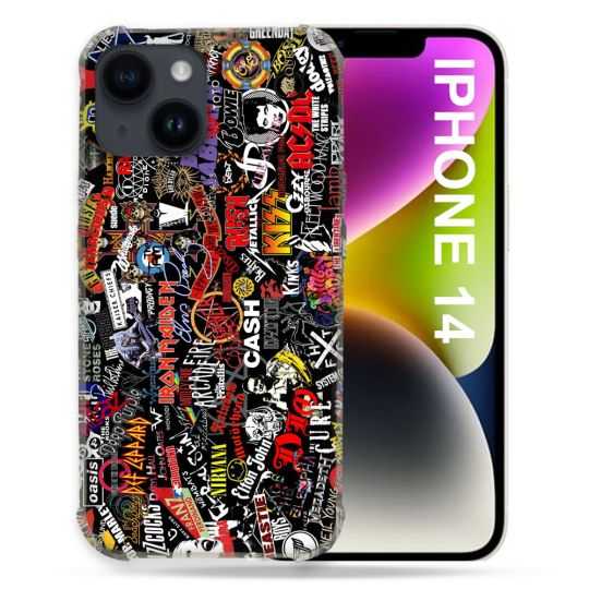Coque Compatible MagSafe Pour Iphone 14 (6.1) Musique Rock Groupe