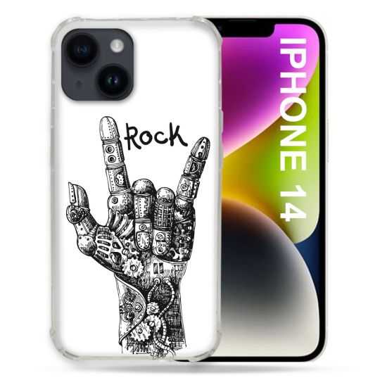 Coque Compatible MagSafe Pour Iphone 14 (6.1) Musique Rock Main
