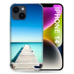 Coque Compatible MagSafe Pour Iphone 14 (6.1) Nature Pont Mer