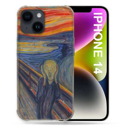 Coque Compatible MagSafe Pour Iphone 14 (6.1) Peinture Le Cri