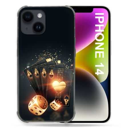 Coque Compatible MagSafe Pour Iphone 14 (6.1) Poker Des