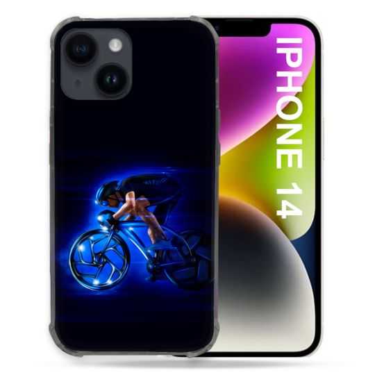 Coque Compatible MagSafe Pour Iphone 14 (6.1) Sport Cyclisme Bleu