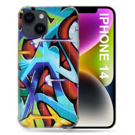 Coque Compatible MagSafe Pour Iphone 14 (6.1) Street Art Graf Color