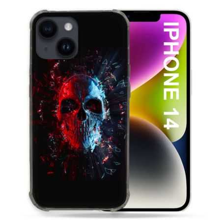 Coque Compatible MagSafe Pour Iphone 14 (6.1) Tete de Mort Deflagration