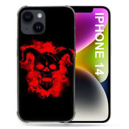 Coque Compatible MagSafe Pour Iphone 14 (6.1) Tete de Mort Diable