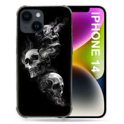 Coque Compatible MagSafe Pour Iphone 14 (6.1) Tete de Mort Triple