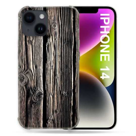 Coque Compatible MagSafe Pour Iphone 14 (6.1) Texture Bois